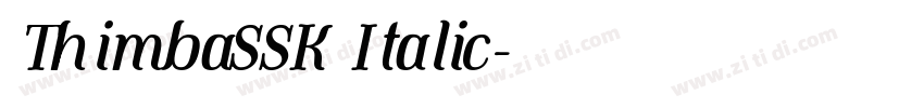 ThimbaSSK Italic字体转换